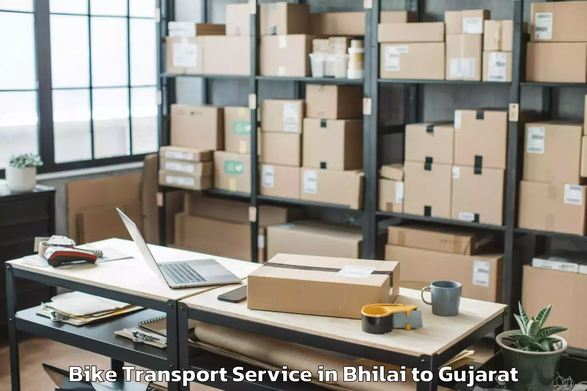 Book Your Bhilai to Sanand Bike Transport Today